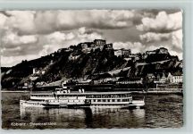 W5400 Ehrenbreitstein Raddampfer Vaterland ca 1958 AK Rheinschiff