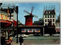 Le Moulin Rouge Paris ca 1970 AK Kino