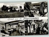 97762 W8783 Obererthal - Gasthaus Zur Jägersmühle Innenaufnahme Mühlrad 4-Bildaufnahme