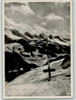 Schwägalp Skiabfahrt Säntis Toggenburg Blick auf Churfirsten Buffet Schwägalp und Säntisgipfel Ski