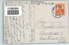 Bauernhaus und ein Fliederbaum im Garten AK Flieder 1917