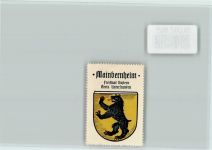 97350 W8717 Mainbernheim - Vignette Wappen Kaffee Hag ca 1920-1940