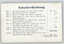 Schuster Rechnung ca 1900 AK Schuster