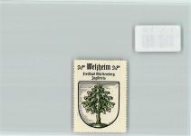 73553 W7061 Welzheim - Vignette Wappen Kaffee Hag ca 1920-1940