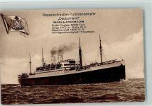 Hamburg-Amerika-Linie - Flagge 1928 AK Dampfer Deutschland