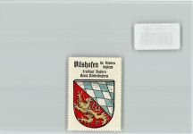 94474 W8358 Vilshofen an der Donau - Vignette Wappen Kaffee Hag ca 1920-1940