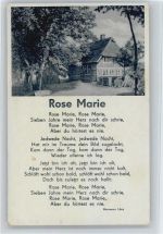 Rose Marie Liederkarte 1940