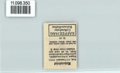 04895 O7901 Wahrenbrück - Vignette Wappen Kaffee Hag ca 1920-1940
