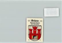 W8120 Weilheim i. OB Vignette Wappen Kaffee Hag ca 1920-1940 Vignette