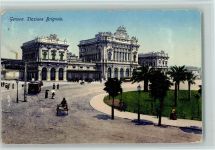 Genova Stazione Brignole, Straßenbahn ca 1924 AK Bahnhof