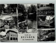 21465 W2057 Reinbek - Rathaus Billepartie Sachsenwaldarkaden Schwäne Rosenplatz Schloß Mehrfachaufnahme