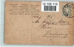 NPG Serie Nr. 195 - Buchstabe M - Jugendstil Frauen mit Harfe und Farbpalette - Fotomontage Buchstabenkarte Fotomontage AK