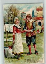 PFB Verlag Serie 3213 - März - Poesie Liebespaar , Wäsche waschen AK Gute Erhaltung Monat Prägedruck