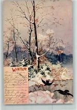 Winter AK Gute Erhaltung Jahreszeit 1900