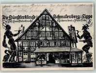 32816 W4938 Schieder-Schwalenberg - Künstlerklause Scherenschnitt , ex Sammlung Busse