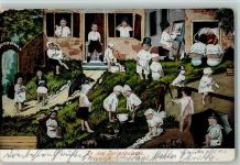 Serie 152 - in der Ferienkolonie - Babys ca 1904 AK Nachttopf