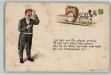 M.V.C. Nr. 454 - Gedicht: Bin ich ein Gaul? 1898 AK Humor