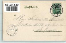 69115 W6900 Heidelberg , Neckar 1901 Lithographie Hotel Ritter gesprengter Turm Schloss Ortsansicht