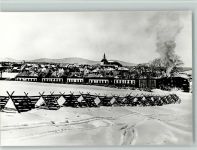 O3723 Hasselfelde Hasselfelde mit Brocken im Winter Harzbahn