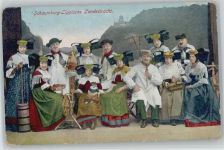 Butterfass - Spinnrad - 1916 AK Trachten Schaumburg-Lippe