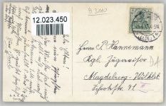 D.R.G.M. die Tanne - großer Baum - Berghütte Baumgarten, Fritz 1913 Künstlerkarte