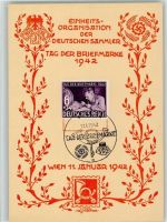 WK II Tag der Briefmarke 1942 Philatelistentag KEINE AK