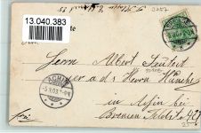 31832 W3257 Springe , Deister 1903 - Haus und Fütterung im Kaiserl. Saupark AK