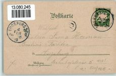 90402 W8500 Nürnberg 1898 Lithographie / Mondschein Ortsansicht Münster