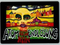Atom Nein Endlösung Hundertwasser Künstlerkarte