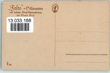 Nr. 231 Fasto Silhouetten - Am Spinnrocken , Spinnrad Graf Marte Künstlerkarte