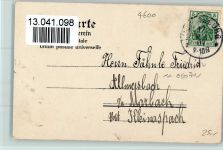 44135 W4600 Dortmund Lithographie Gruss aus - Verlag Rosenblatt - Pferdebahn, Landgericht, Vehmlinde ( Bäume )