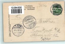 36341 W6420 Lauterbach (Hessen) 1905 Künstlerkarte Ortsansicht Zeichnung 1840 Angler
