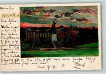 W8000 München Bavaria litho - Velten Kley, H. Künstlerkarte