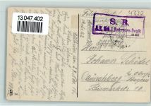 45468 W4330 Mülheim an der Ruhr 1915 - Kaserne mit Kaiser Friedrich Denkmal, Straßenbahn AK