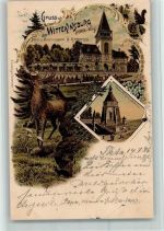 32457 W4952 Porta Westfalica 1896 - Gruss aus - Hotel Wittekindsburg , gute Erhaltung