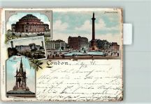 London 1898 Gebrauchsspuren Albert Hall Crystal Palace Albert Memorial Trafalgar Square