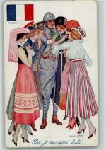 France Soldat mit schönen Frauen - Mode Sager, Xavier
