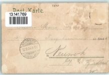 42549 W5620 Neviges 1904 Gebrauchsspuren Prozession Marienbild Lithographie
