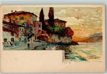 Varenna Künstlerkarte AK Wielandt, M. 1906 Lithographie