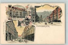 6020 Innsbruck Lithographie Palais Ottenthal Maria Theresienstraße Litfaßsäule Landhausstraße