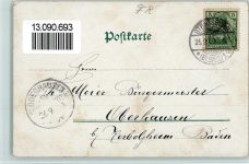 67000 Strasbourg Straßburg (Elsass) 1900 Lithographie Gruss aus - Justizpalast, altes Haus