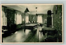 W6690 St. Wendel , Saar Kurhaus Harschberg - Eisenbahnerheim - Billardzimmer AK Billard 1941