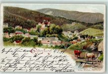 98716 O6303 Elgersburg 1899 Lithographie Kühe
