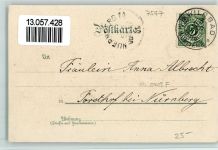 75323 W7547 Bad Wildbad im Schwarzwald 1901 Lithographie / Mondschein Gruss aus - Olgastr. mit Trinkhalle