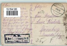 57260 Dieuze Duß 1917 - Bahnhofstraße AK
