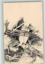 V.C. Nr. 237 a Federzeichnung - Wasserfall Meltzer, M.