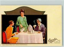 Eduscho Werbung - gedeckter Tisch AK Kaffee