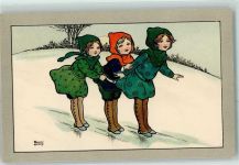Verlag Dondorf Serie 494 Eisrutsche AK Hardy, F. 1917 Lithographie / Künstlerkarte