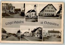 52457 W5173 Ungershausen , Gut - Schule Kirche Gasthaus Hauptstraße Molkereigenossenschaft Landpost