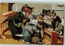 Schule Lehrer Katzen Tiere vermenschlicht Thiele, Arthur